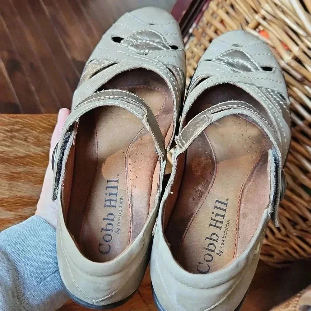 Cobb Hill Parker Mary Jane Flat sz 8‎ Linen Leather - Picture 10 of 13